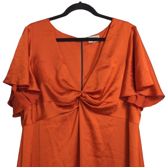 Show Me Your Mumu Rome Twist Gown Maxi Dress Burnt Orange Empire Waist 2X - Picture 3 of 10